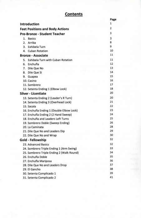 ISTD Cuban Salsa Technique Book